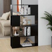 vidaXL Boekenkast/kamerscherm 80x24x124,5 cm spaanplaat zwart