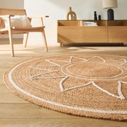 Rond vloerkleed in jute, Montesol