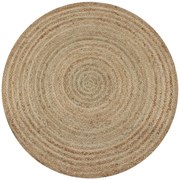 vidaXL Tapijt rond 150 cm gevlochten jute