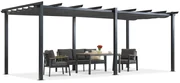 Terraspergola Barbados 3x6 m antraciet Garden Point