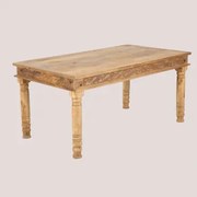 Rechthoekige Eettafel 160x90 Cm Van Mangohout Taraz Natuurlijk Hout - Sklum