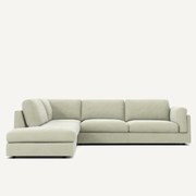 Hoekbank van stonewashed fluweel, César