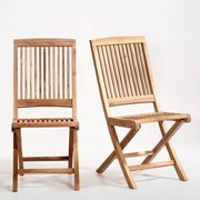 Set van 2 plooibare stoelen, teak