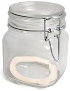 Beugelpot, glas, vierkant, 0,75 l