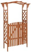 vidaXL Pergola met poort 116x40x204 cm massief vurenhout