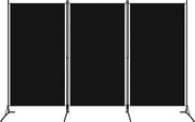 vidaXL Kamerscherm met 3 panelen 260x180 cm zwart