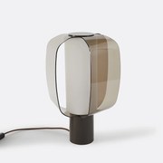 Tafellamp, van plexiglas, opaalglas en ijzer, MELIA