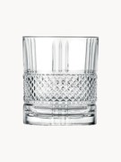 Kristallen whiskyglazen Brillante met reliëfpatroon, set van 6