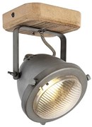 Industriële spot staal met hout kantelbaar - Emado