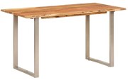 vidaXL Eettafel 140x70x76 cm massief acaciahout