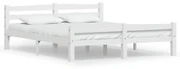 vidaXL Bedframe massief grenenhout wit 160x200 cm