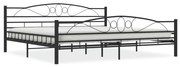 vidaXL Bedframe staal zwart 200x200 cm