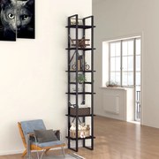 vidaXL Boekenkast met 6 schappen 40x30x210 cm spaanplaat zwart