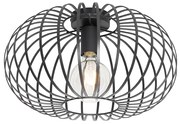 Design plafondlamp zwart 39 cm - Johanna Design E27 rond Binnenverlichting Lamp