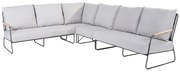 Hoek loungeset 6 personen Aluminium Grijs  4 Seasons Outdoor Balade