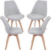 Set 4 Synk Stoffen Stoelen