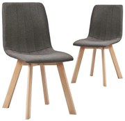 vidaXL Eetkamerstoelen 2 st stof taupe