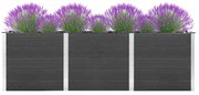 vidaXL Plantenbak verhoogd 300x100x91 cm HKC grijs