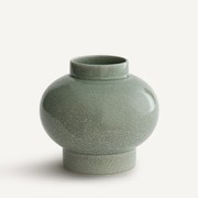 Ronde vaas van gestippeld geglazuurd keramiek, LECCIA