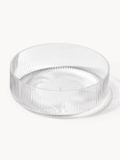 Mondgeblazen serveerschalen Ripple met groefstructuur, 4-delig