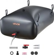 VEVOR Waterzak, 330 liter waterzak met kraan, opvouwbare en draagbare waterzak gemaakt van 1000D PVC, wateropslag voor irrigatiesystemen, droogtebestendig en voor noodhulp, zwart