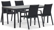 Tuinset 4 personen 180 cm Aluminium/textileen Grijs Osmen Joliet/Como