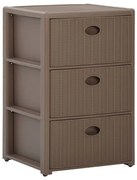 vidaXL Ladekast 3 lades 40x40x60 cm taupe