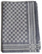 Thee-/glazendoek, linnen/katoen, blauw ruitje