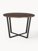 Ronde eettafel Amble met tafelblad in marmerlook, Ø 110 cm