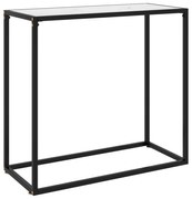 vidaXL Wandtafel 80x35x75 cm gehard glas wit