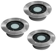 Set 3 stuks Puck grondspot solar LED