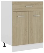 vidaXL Onderkast met lade 60x46x81,5 cm spaanplaat sonoma eikenkleurig