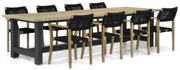 Tuinset 8 personen 300 cm Rope Zwart Lifestyle Garden Furniture Dallas/San