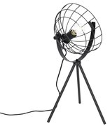 Industriële tripod tafellamp zwart verstelbaar - Hanze