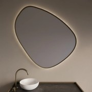 Gliss Design Fenix spiegel met LED-verlichting organisch 60cm mat goud