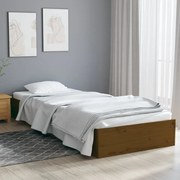 vidaXL Bedframe massief hout honingbruin 90x190 cm 3FT Single