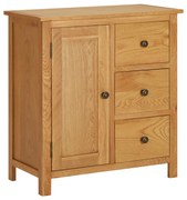 vidaXL Kast 70x35x75 cm massief eikenhout