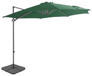 vidaXL Parasol met draagbare voet groen