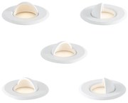 Buitenlamp Set van 5 Moderne grondspots wit incl. LED IP67 - Linsey Modern Buitenverlichting