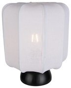 Stoffen Japandi tafellamp zwart met witte kap - NoriJapandi E27 Scandinavisch rond Binnenverlichting Lamp