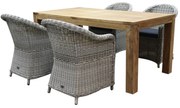 Chester Krista dining tuinset 180x95xH77,5 cm wit