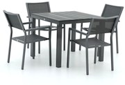 Bellagio Roma/Fidenza 90cm dining tuinset 5-delig stapelbaar