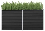 vidaXL Plantenbak verhoogd 160x40x77 cm gegalvaniseerd staal antraciet