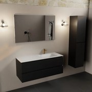 Mondiaz Aivy badmeubel 120cm urban met wastafel solid surface talc rechts 1 kraangat en spiegel