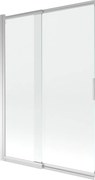 Mexen Fox 2-delige verschuifbare badwand 120 x 150 cm, transparant, chroom - 891-120-002-01-00