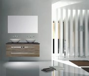 Sanicare Q12 badkamermeubel met grey-stone topblad 120 cm schots-eiken