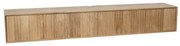Starfurn Madison Naturel Hangend Tv-meubel Mangohout Ribbels 200 Cm - 200x35x30cm.