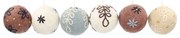 Kerstballen vilt, set van 6 in doos,Ø 5 cm