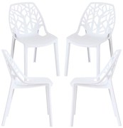 Pak 4 Polypropyleen Hissar Stoelen