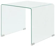vidaXL Salontafel transparant 49,5x50x45 cm gehard glas